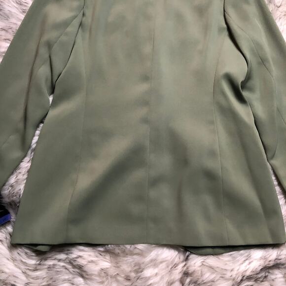Vintage Deadstock 90s Sag Harbor NWT Pistachio Green Seasonless Twill Blazer - Picture 16 of 16